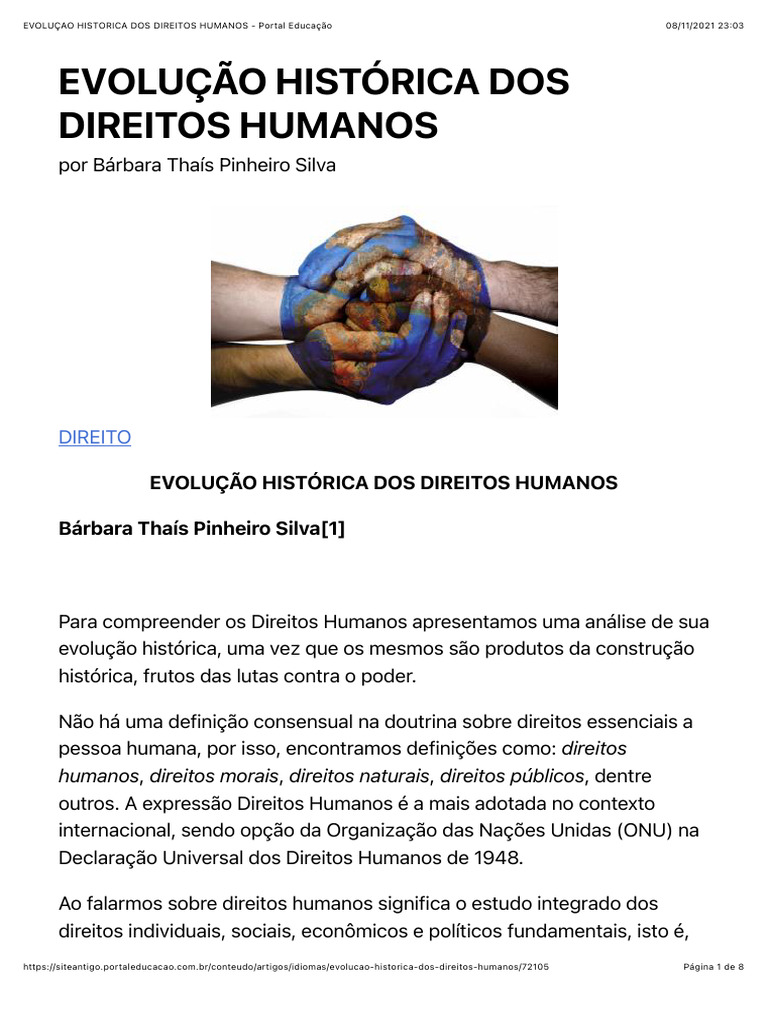 Evolução dos Direitos Humanos ao Longo da História | PDF | Direitos ...