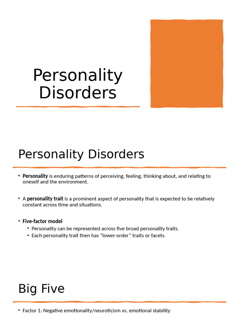 Understanding Personality Disorders | PDF | Personality Disorder ...