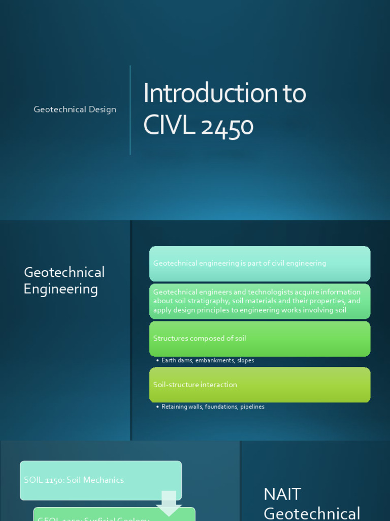 PowerPoint Introduction To CIVL 2450 | PDF | Geotechnical Engineering ...