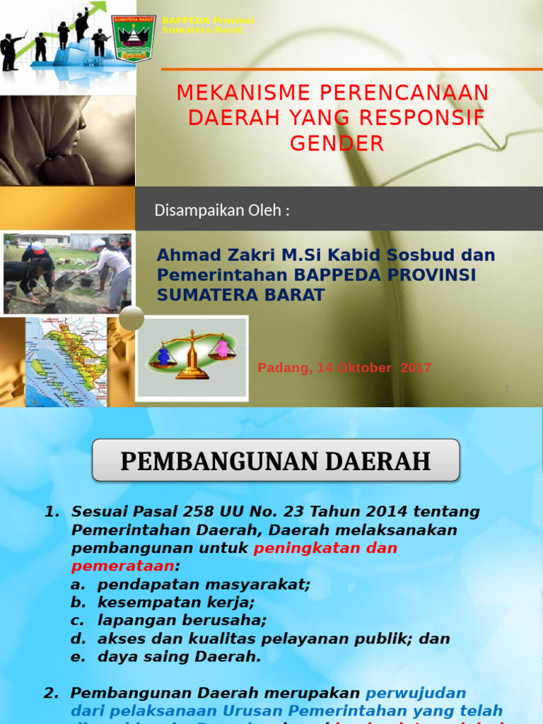 Perencanaan Daerah Responsif Gender | PDF