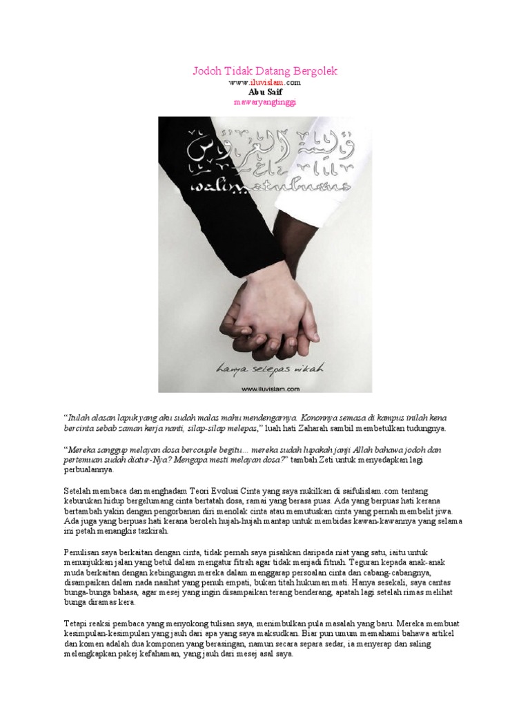 Jodoh Tidak Datang Bergolek Pdf