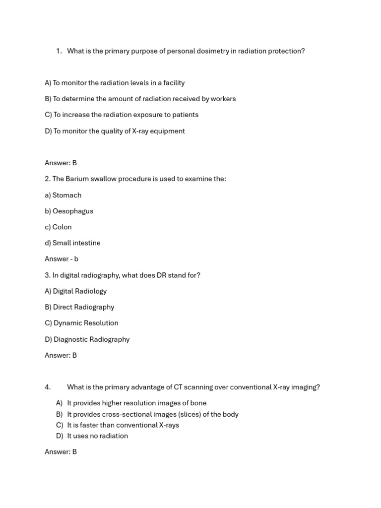 Model Paper 3 | PDF | Radiography | Medical Imaging