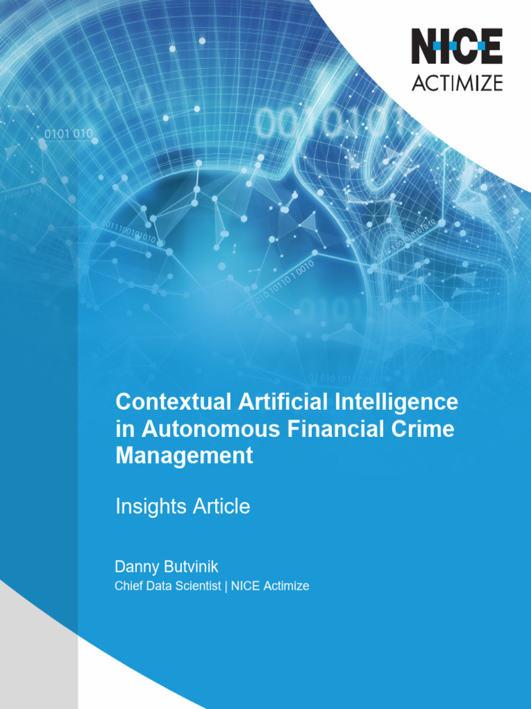 NICE Actimize - DS - Contextual AI in AFCM Insights Article - 3JUNE20 ...