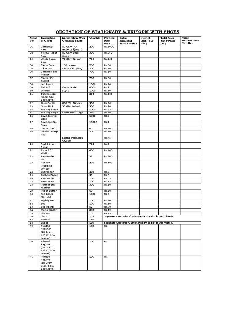 Serial No | PDF | Stationery | Writing Implements