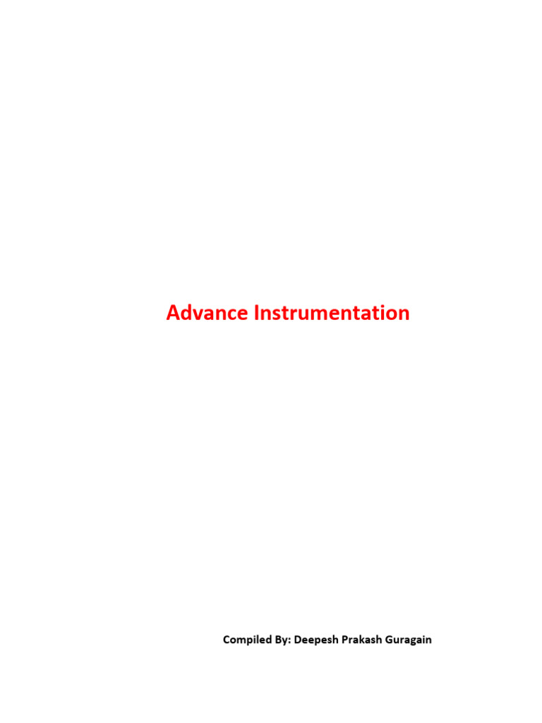 Advance Instrumentation Final Note (1) | PDF | Analog To Digital ...