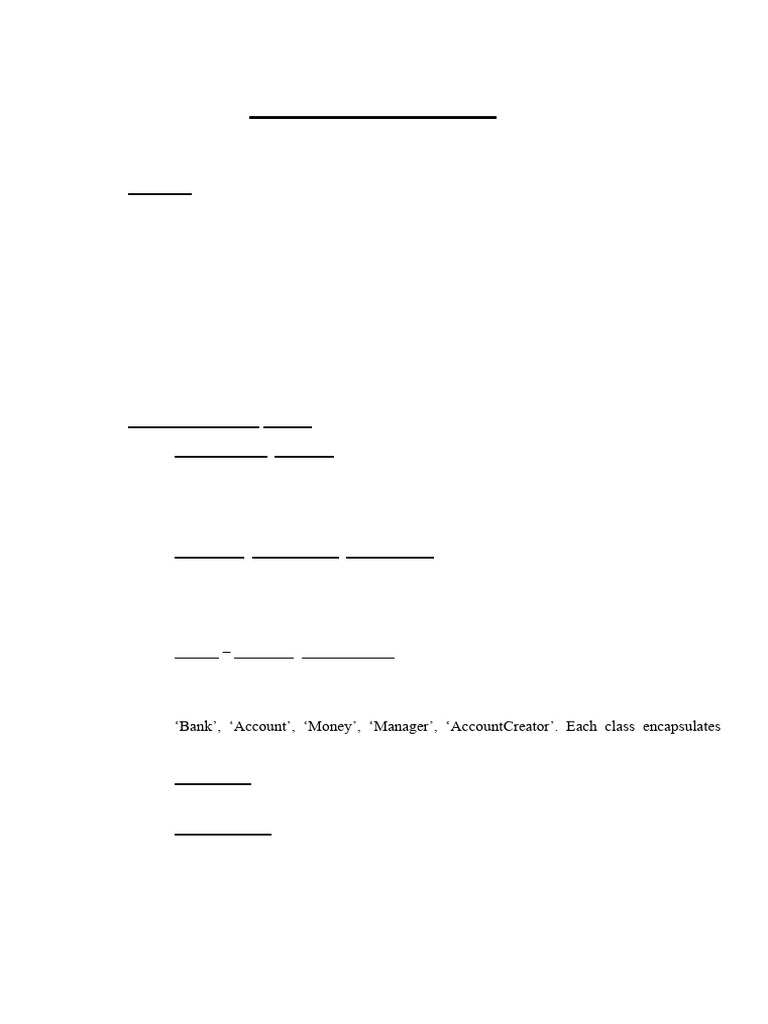 Project Introduction Simple Banking System | PDF | C++ | Object ...