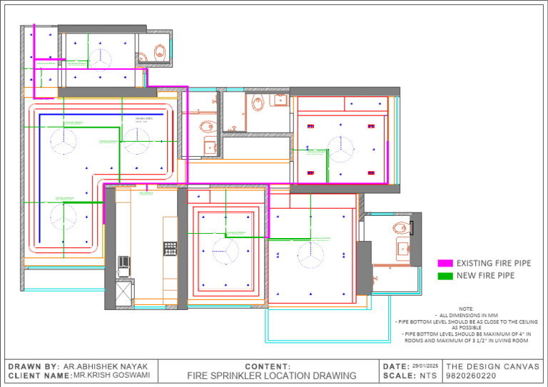 Fire Sprinkler Location Plan for Krish | PDF