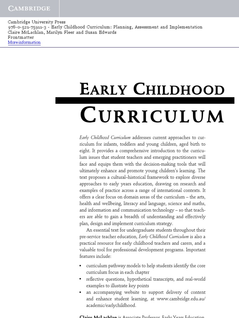 early childhood education notes pdf