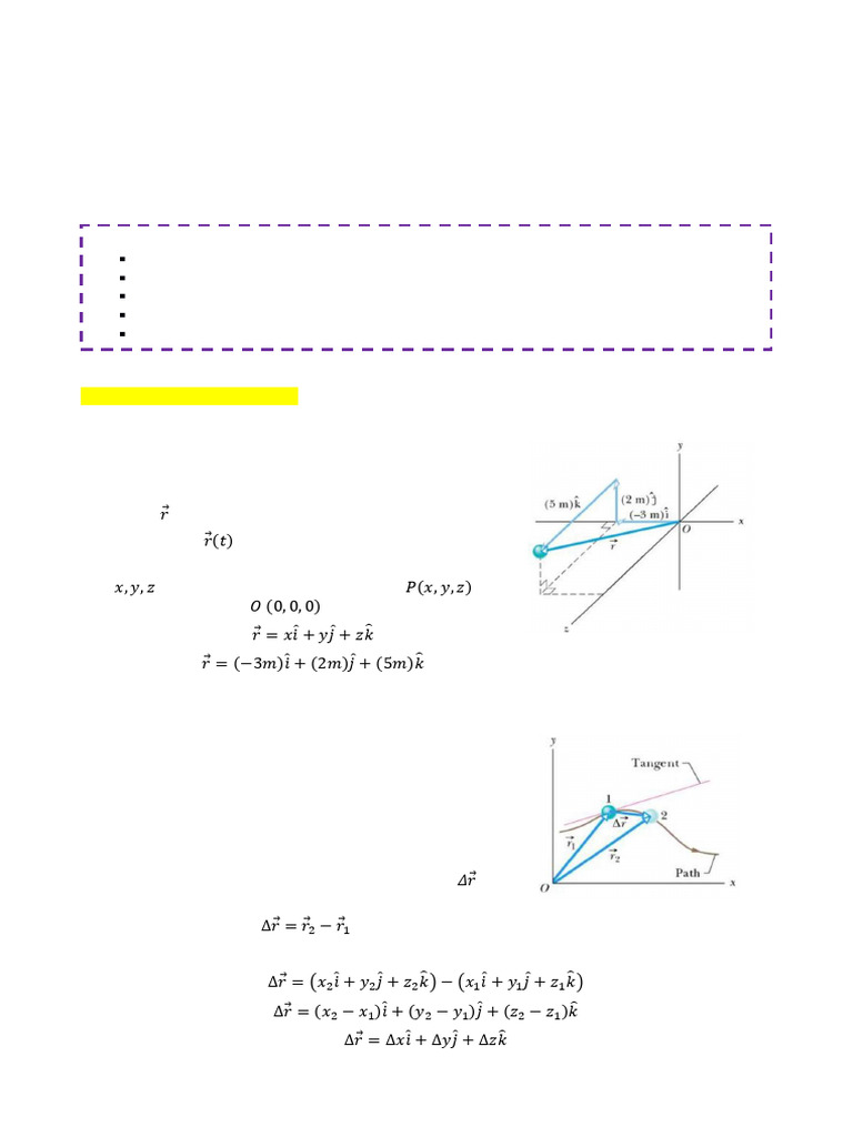 Motion in 2D and 3D: Position & Displacement | PDF | Acceleration ...