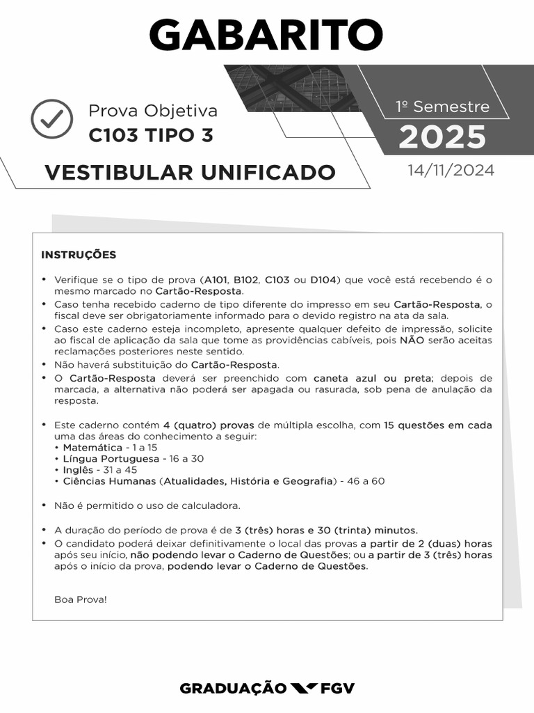C103 Gabarito | PDF