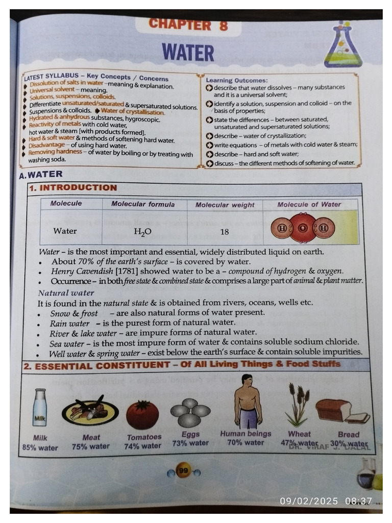 Water Chemistry Chapter 8 | PDF