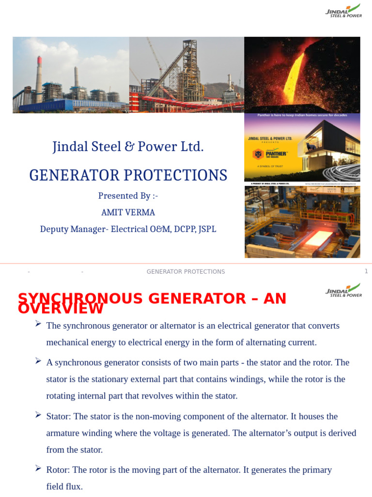 Generator Protections | PDF | Electric Generator | Transformer