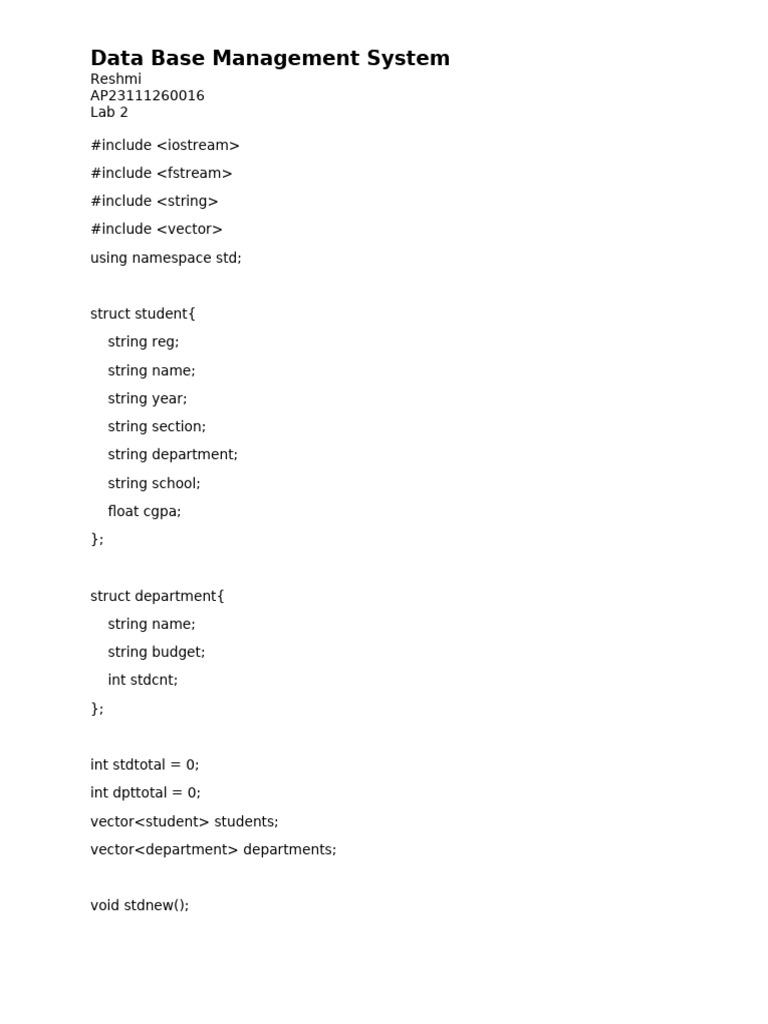 Dbmslab 2 | PDF | Software Development | Computing