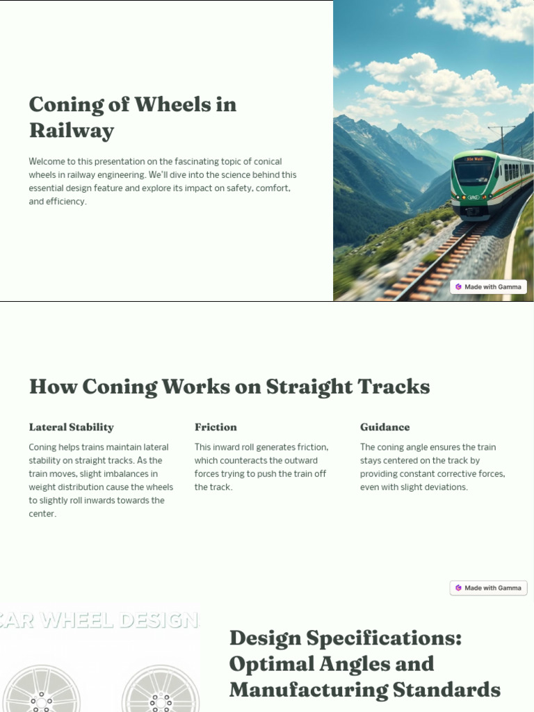 Coning of Wheels in Railway | PDF
