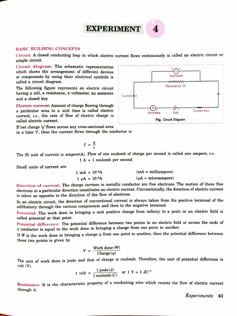 Experiment 4 | PDF | Electric Current | Voltage
