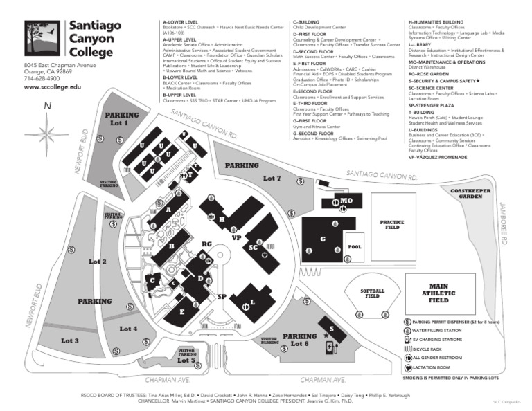 Santiago Canyon College Campus Map | PDF