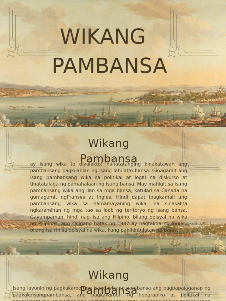 Wikang Pambansa | PDF
