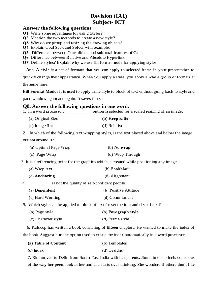 ICT Revision: Styles and Features | PDF | Behavioural Sciences | Cognition