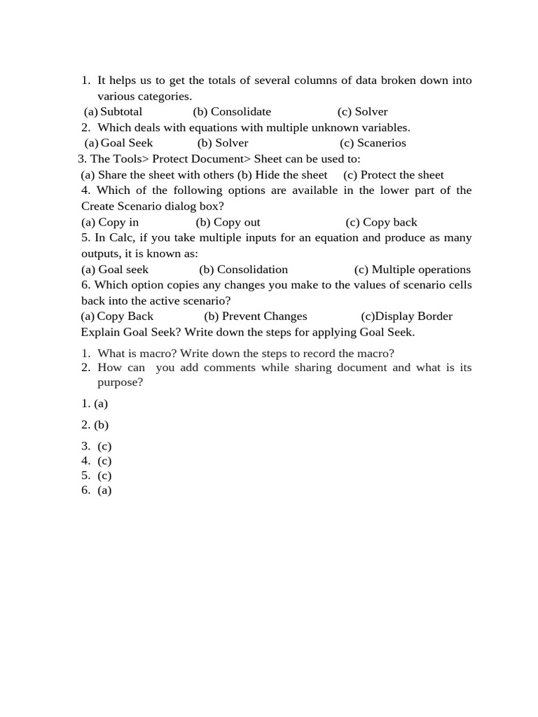 Spreadsheet Test | PDF