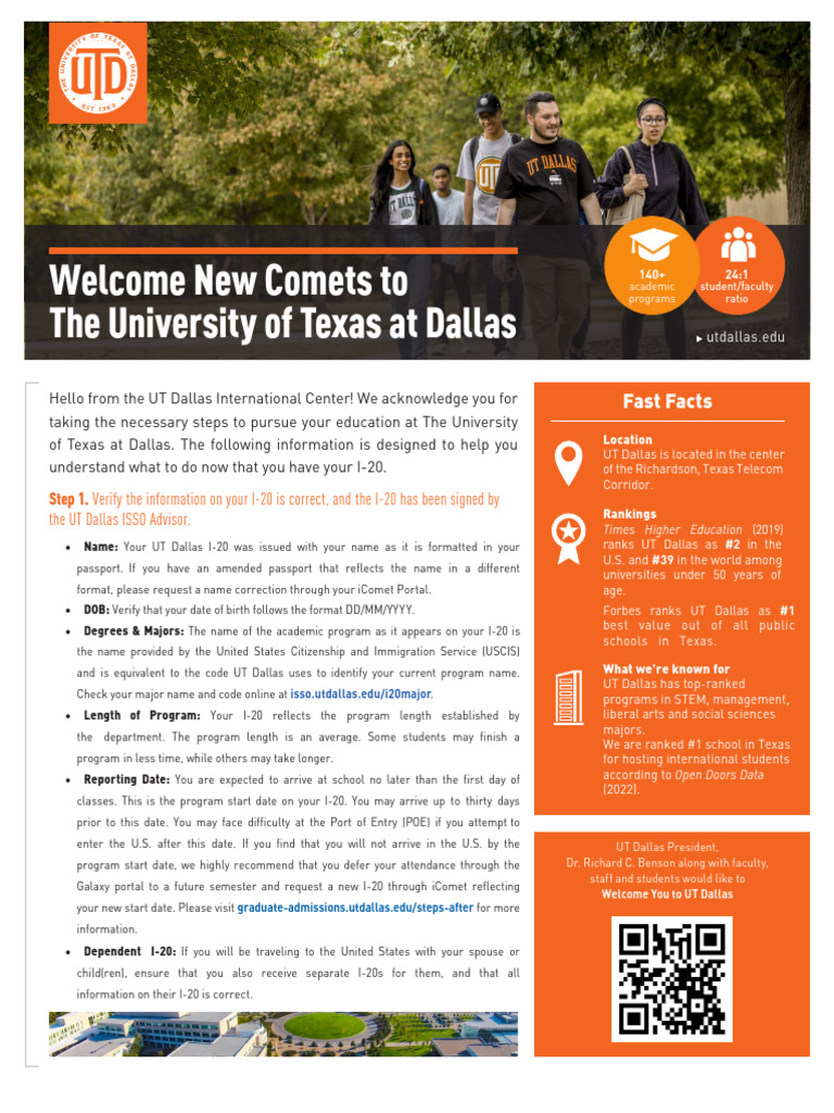 UT Dallas International Student Guide | PDF | Travel Visa | U.S ...