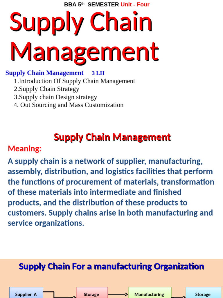 Supply Chain Management Strategies Guide | PDF | Supply Chain | Outsourcing