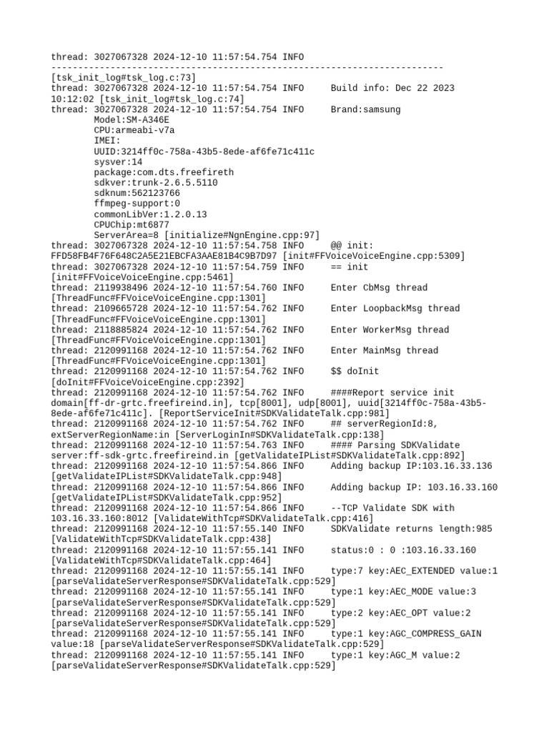FFRTC Log | PDF | Telecommunications | Internet