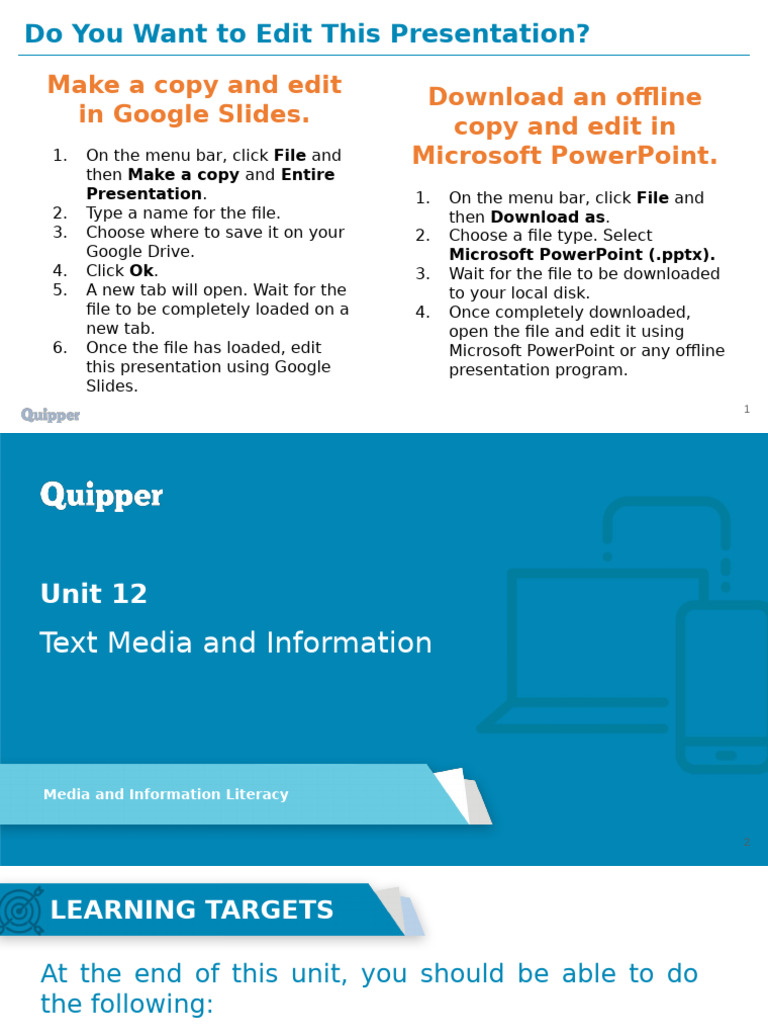 MIL 11 - 12 Q4 1203 Text Media and Information PS | PDF | Learning ...