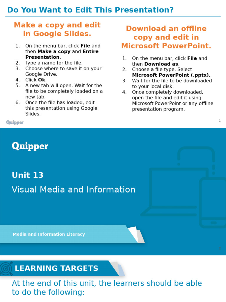 Edit Visual Media Presentations Guide | PDF | Composition (Visual Arts ...