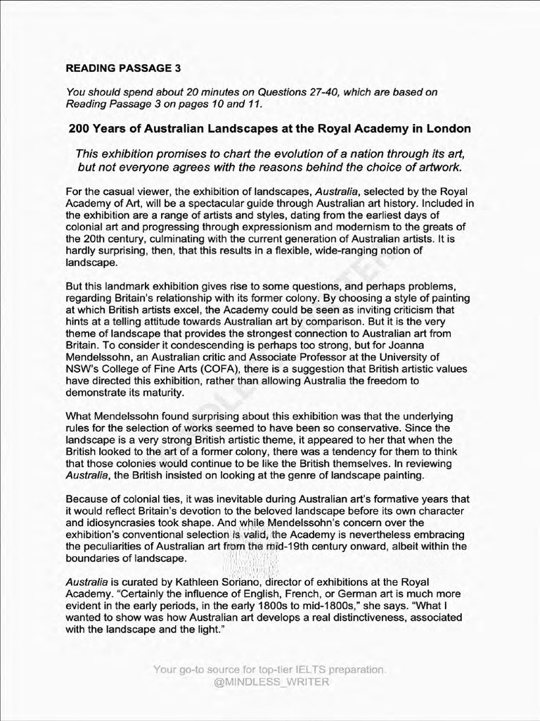 (Mindless - Writer) Real Exam Passage 3 | PDF