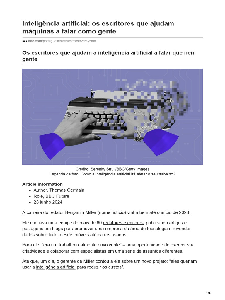 Redatores e a Revolução da IA | PDF | Inteligência artificial ...