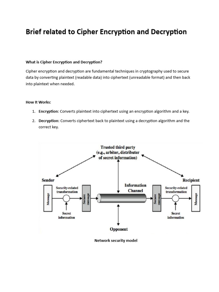 Brief Related To Cipher Encryption and Decryption | PDF | Encryption ...