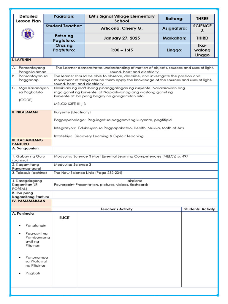 Science 3 DLP (KURYENTE) | PDF