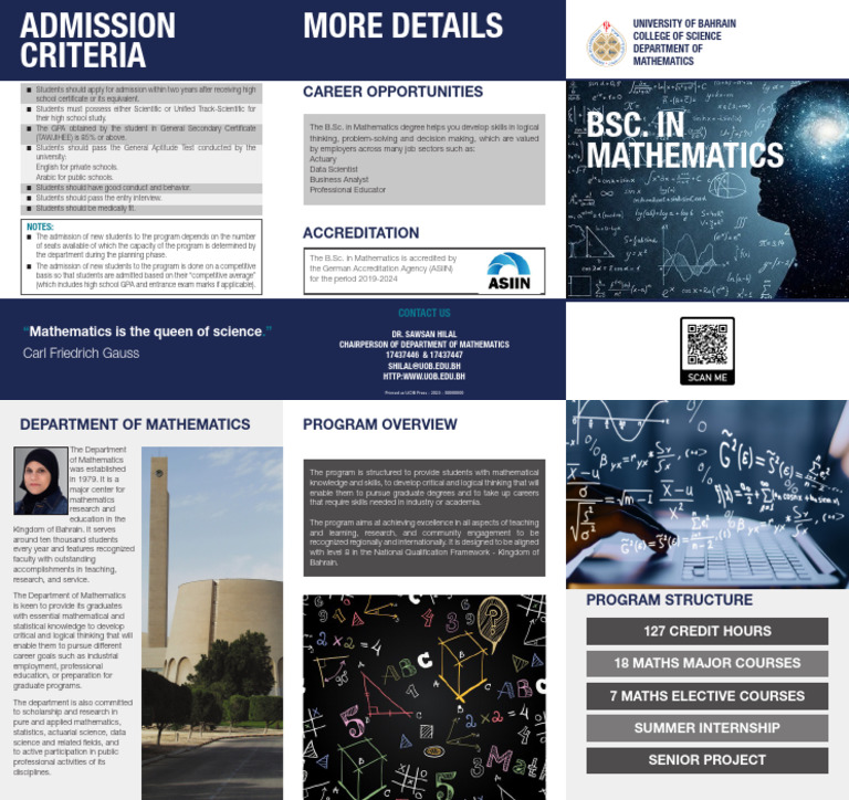 B.Sc. in Mathematics Admission Criteria | PDF | University And College ...