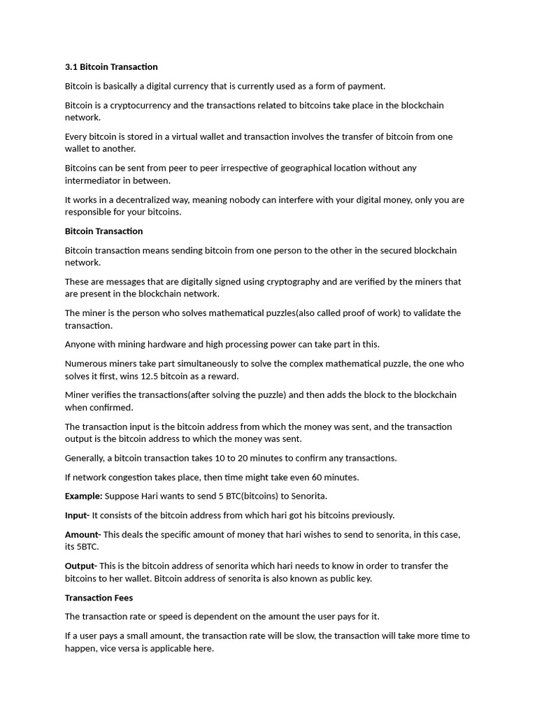 Understanding Bitcoin Transactions | PDF | Bitcoin | Cryptocurrency