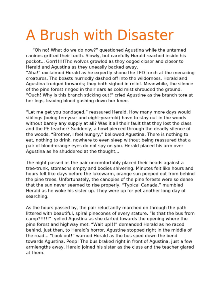A Brush With Disaster PDF
