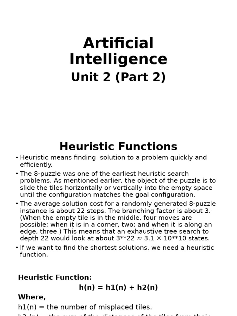 Unit 2 ai part 2 pdf applied mathematics algorithms