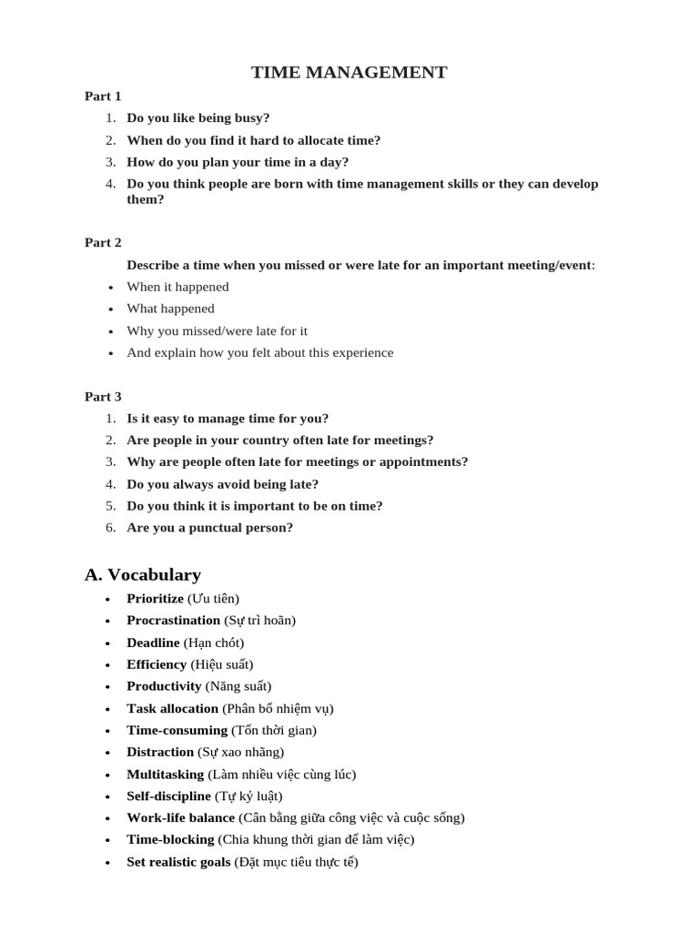Time Management | PDF