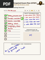 UPSC Daily Target Tracker 2025 | PDF