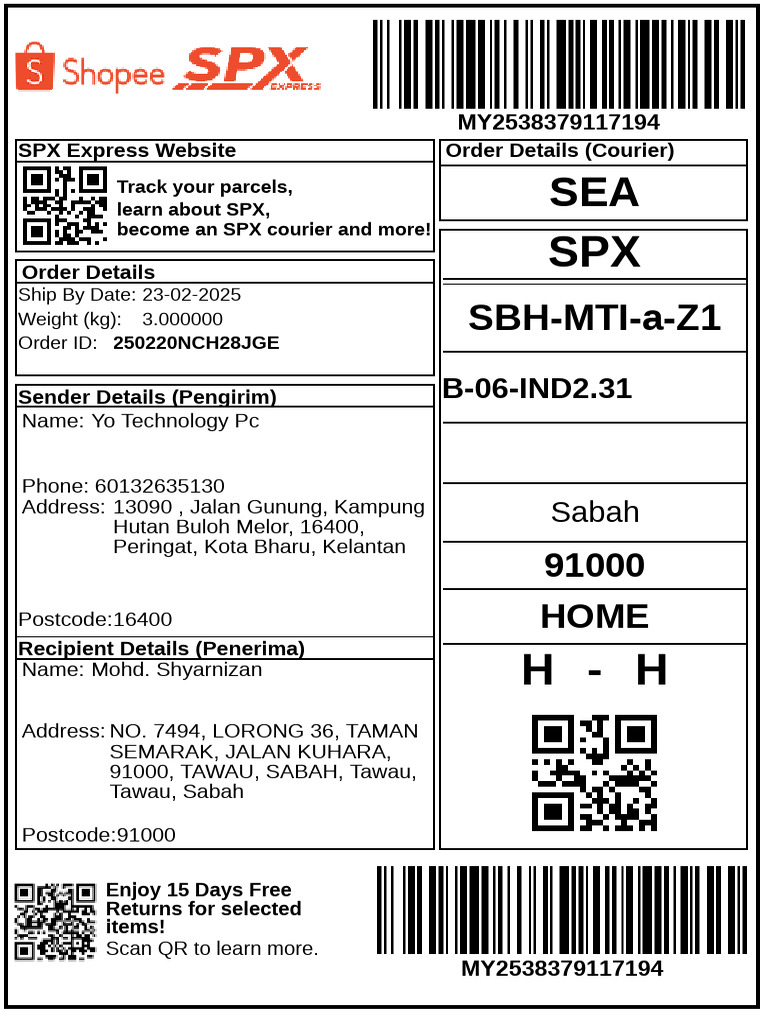 SPX Express Parcel Tracking Guide | PDF