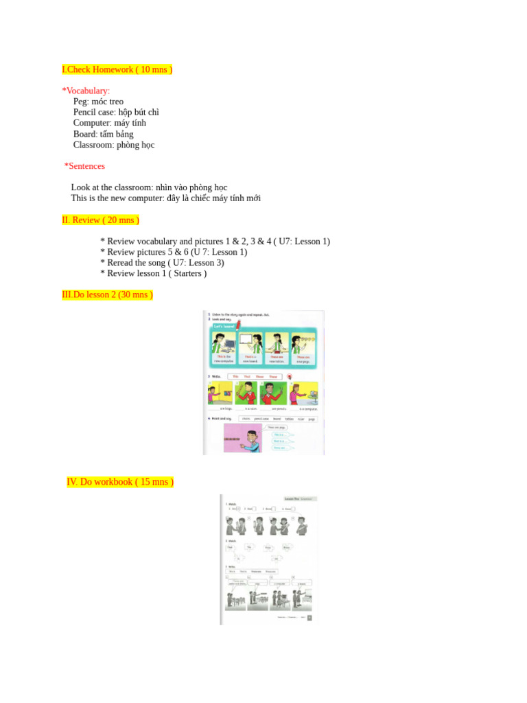 Lesson Plan (Starters 3,5) - 16:1 | PDF