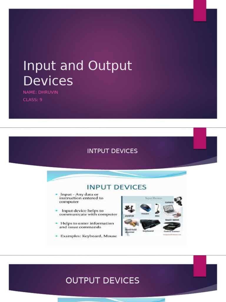 Input and Output Devices Explained | PDF | Headphones | Computer Keyboard