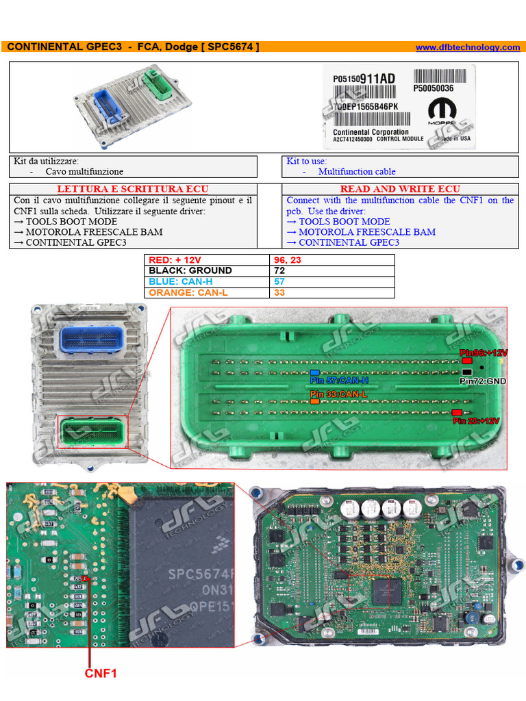 Bam SPC5674 Continental Gpec3 Fca | PDF