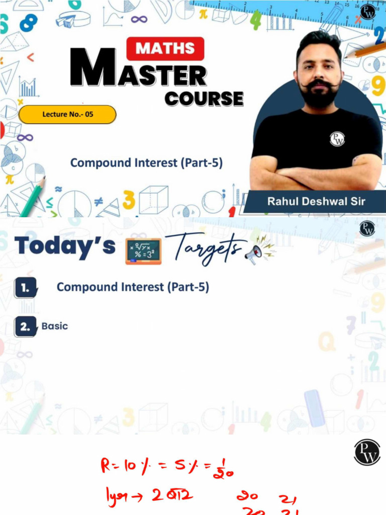 Compound Interest 05 - Class Notes - Maths Master Course (Maths) | PDF