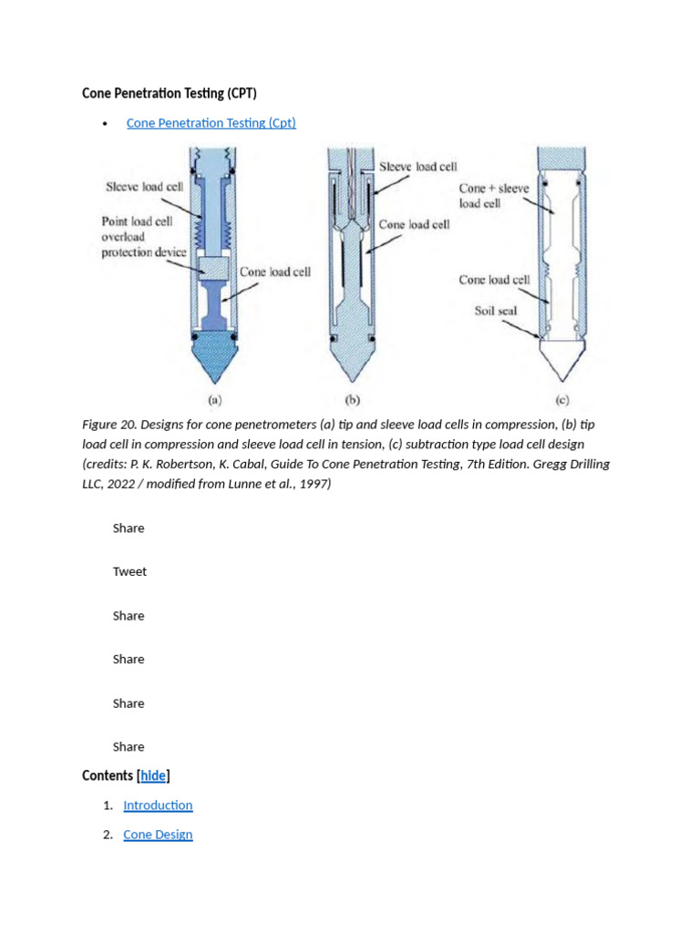 Cone Penetration Testing Overview | PDF | Applied And Interdisciplinary ...