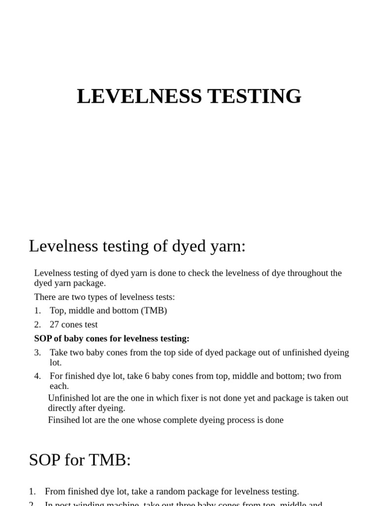 Levelness Testing | PDF