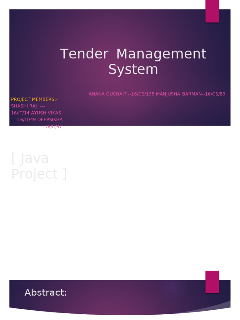 Online Tender Management Tool | PDF | Databases | World Wide Web