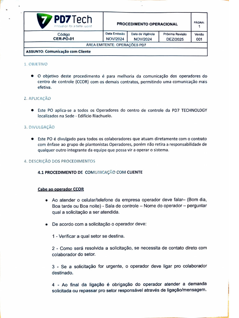 Melhoria na Comunicação com Clientes PD7 | PDF | Celulares | Comunicação