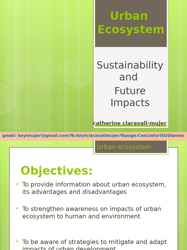 Urban Ecosystem Sustainability Insights | PDF | Ecosystem | Natural ...