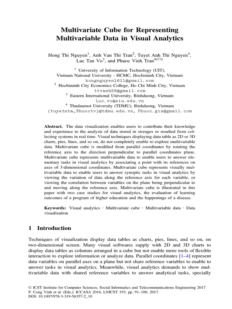 Multivariate Cube for Data Visualization | PDF | Cartesian Coordinate ...