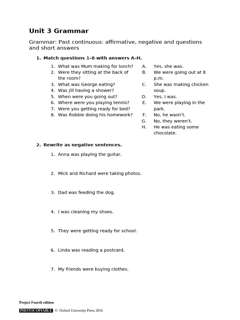 Unit 3 Grammar | PDF